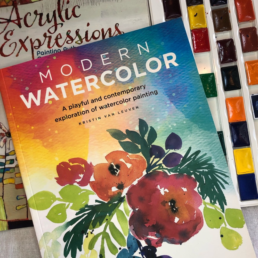 Watercolor Set Art Supplies and Books